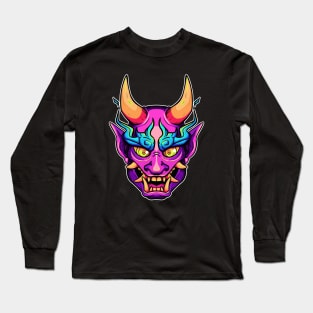 Oni head (pink) Long Sleeve T-Shirt